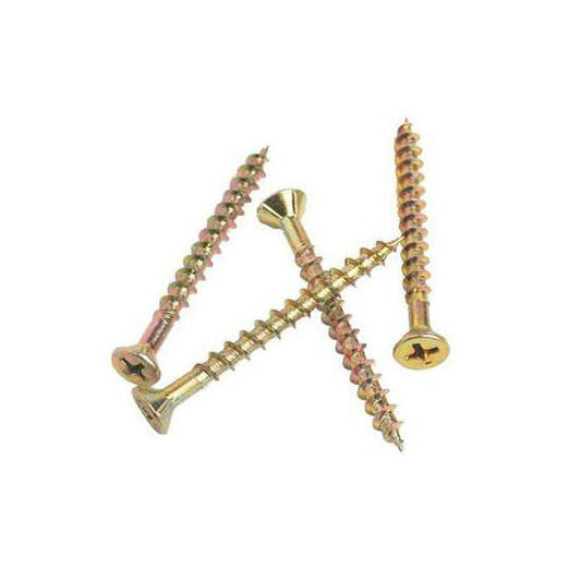 4.0 x 25 Pozi c/sk Chipboard Screws Yellow DIY 0256 (Large Letter Rate)