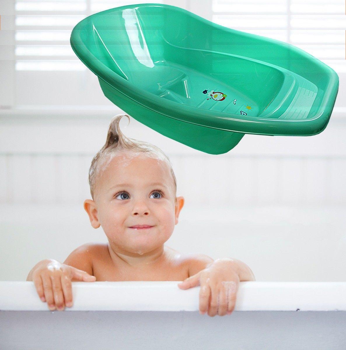 Plastic Baby Bath Ideal For Babies And Toddlers 70 x 43 cm Assorted Colours 0964 A  (Big Parcel Rate)