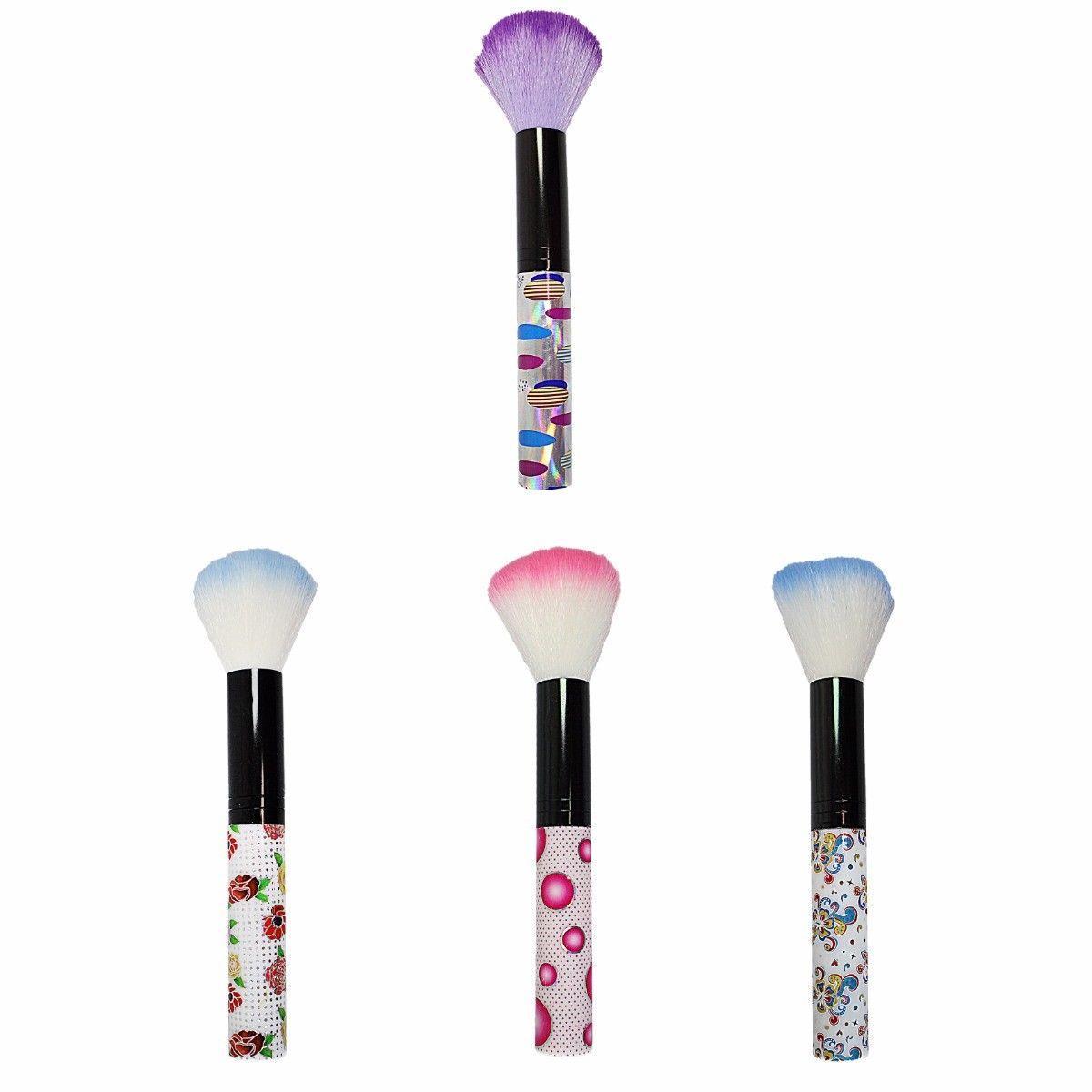 Make Up Powder Brush with Printed Floral Handle 15.5 cm Assorted Designs 2238 (Parcel Rate)