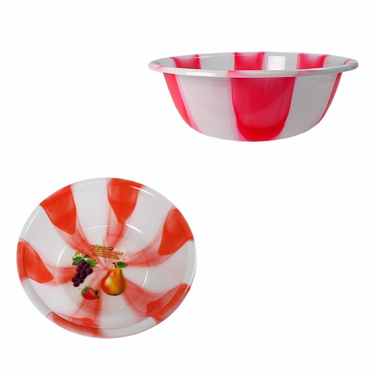 Tie Dye Print Plastic Kitchen Bowl Medium 31.5 cm Assorted Colours 3065 (Parcel Rate)