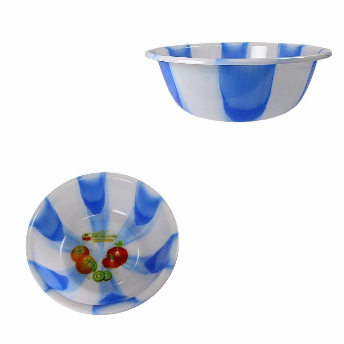 Tie Dye Print Plastic Kitchen Bowl Extra Large 40 cm Assorted Colours 3067 (Parcel Rate)