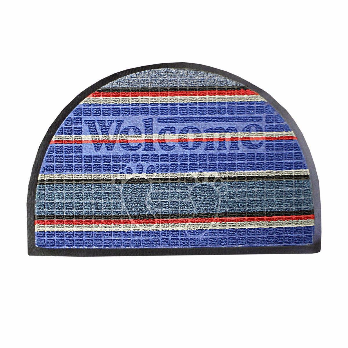 Half Moon Rubber / PVC Door Entry Mats 59 x 38.5 cm Assorted Colours 0473 A (Parcel Rate)