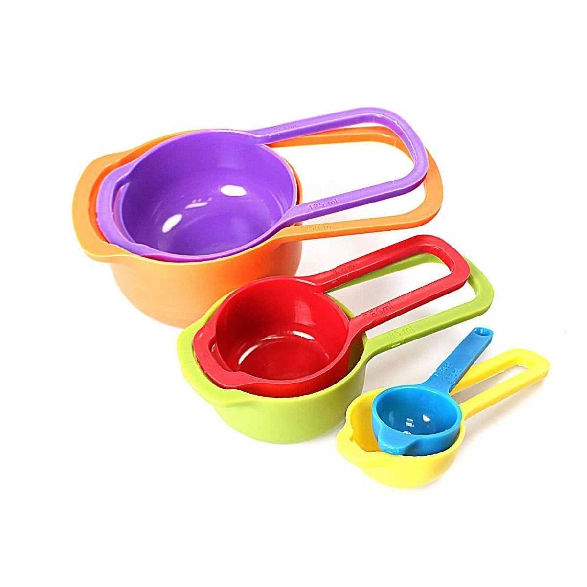 Assorted Colour Plastic Measuring Cups For Multi Purpose Use 3614 (Parcel Rate)