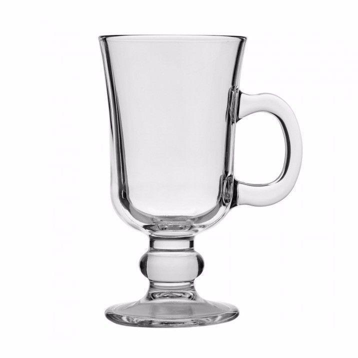 Irish Coffee Hot Chocolate Glass Mug Set of 6 227ml / 8oz BMZ219107 (Parcel Rate)