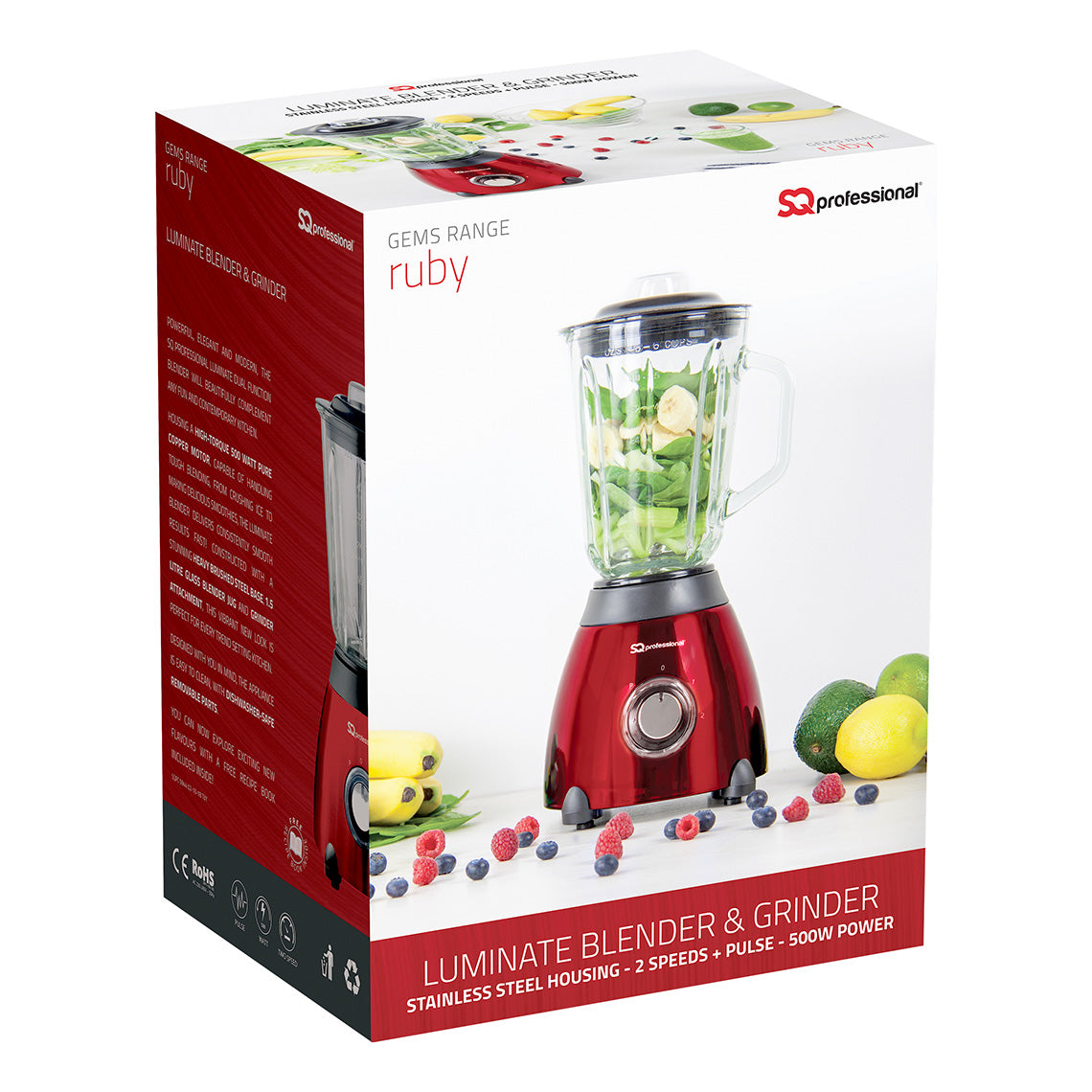 SQ Professional Luminate Blender and Grinder 500W Quartz 2458 (Parcel Rate)