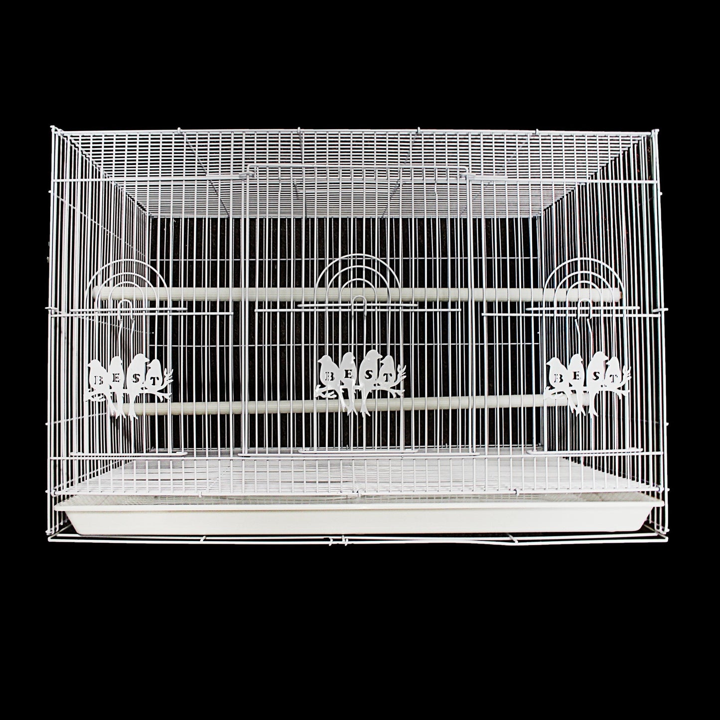 Large White Rectangular Metal Bird Cage 60 x 40 cm 4950 A  (Parcel Rate)