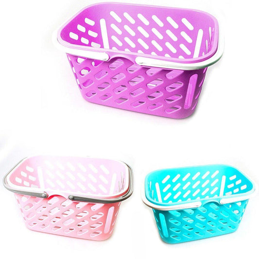 Laundry Clothes Peg Basket Plastic Assorted Colours 2573 (Parcel Rate)