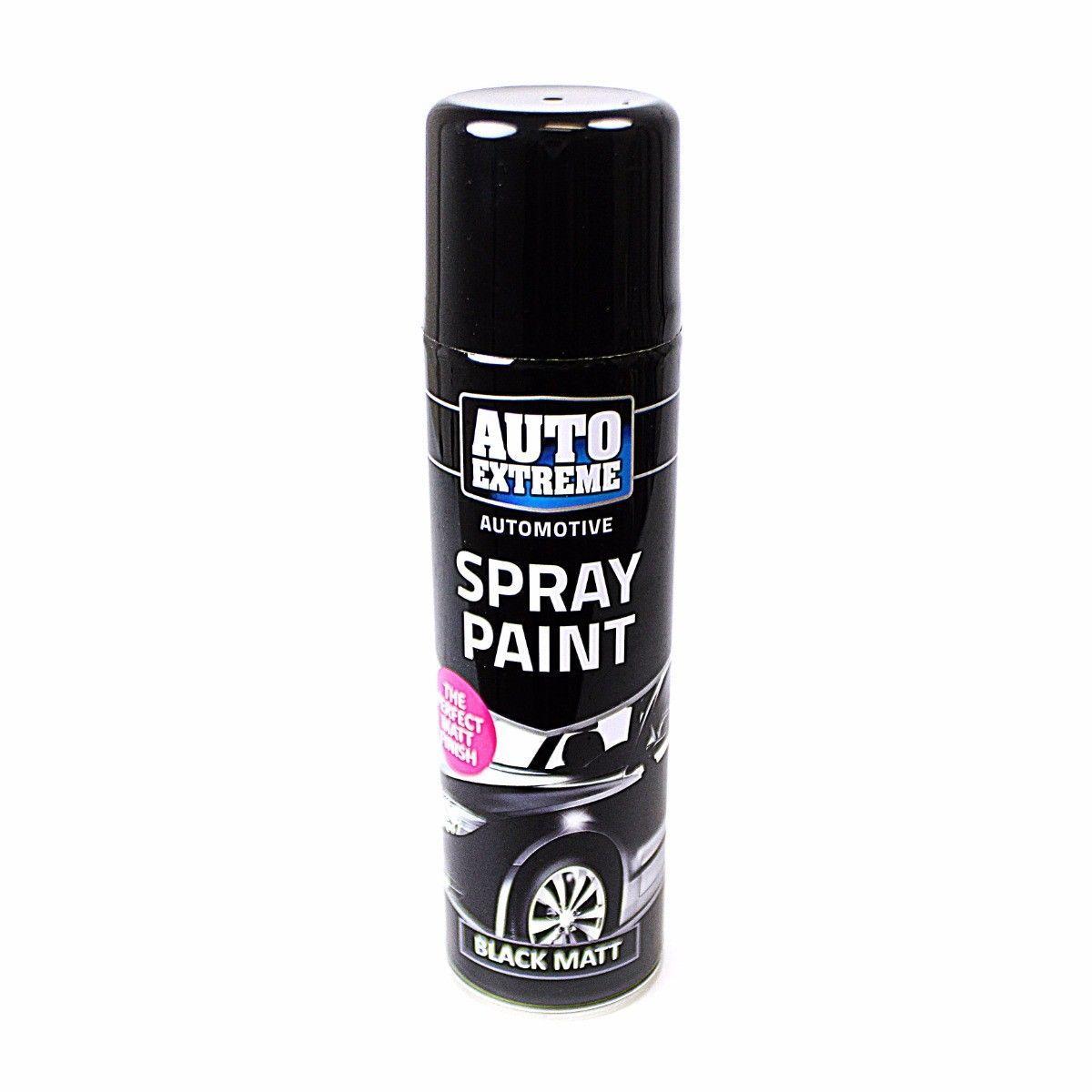 Auto Extreme Black Matt Spray Paint Perfect Matt Finish Car Wheel Van 250ml (Parcel Rate)