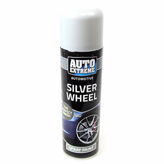 Spray Paint Can Gloss SILVER WHEEL Aerosol AUTO EXTREME 250ML   1904 (Parcel Rate)p