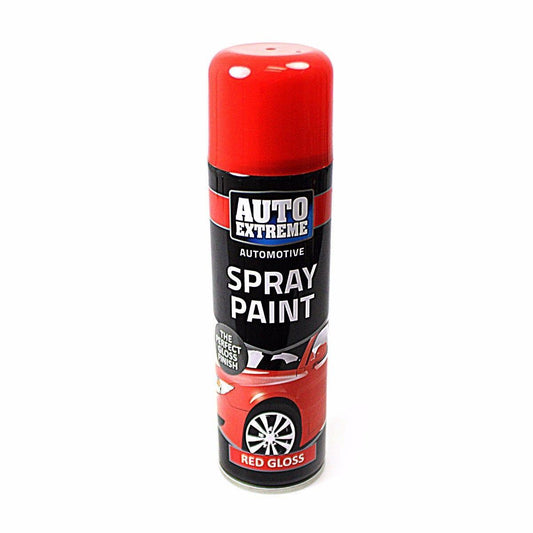 Spray Paint Can Gloss RED GLOSS Aerosol AUTO EXTREME 250ML  1907 (Parcel Rate)