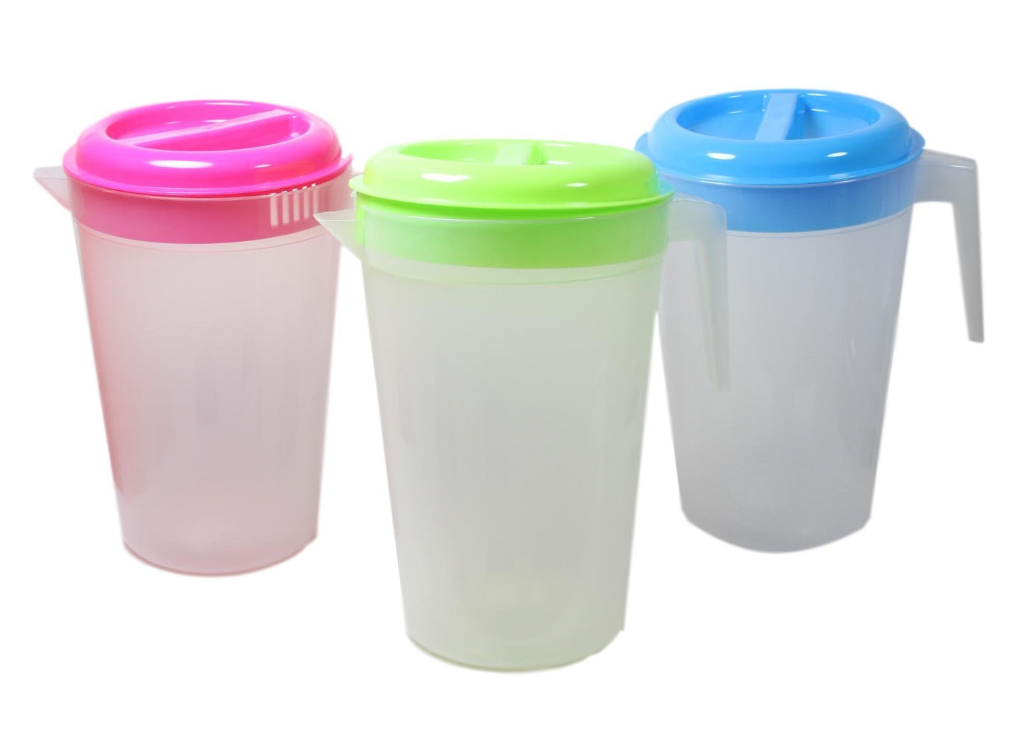 Plastic Water Kitchen Jug with Lid 27 x 17 cm Assorted Colours 5539 (Parcel Rate)