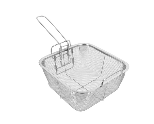 Stainless Steel Square Chip Frying Basket 19.5 cm Long Handle 14.5 cm 5591 / 6417 (Parcel Rate)