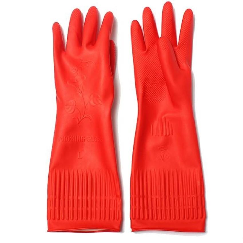 Rubber Washing Up Gloves 38 cm Red Assorted Sizes 5594 (Large Letter Rate)