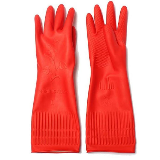 Rubber Washing Up Gloves 38 cm Red Assorted Sizes 5594 (Large Letter Rate)