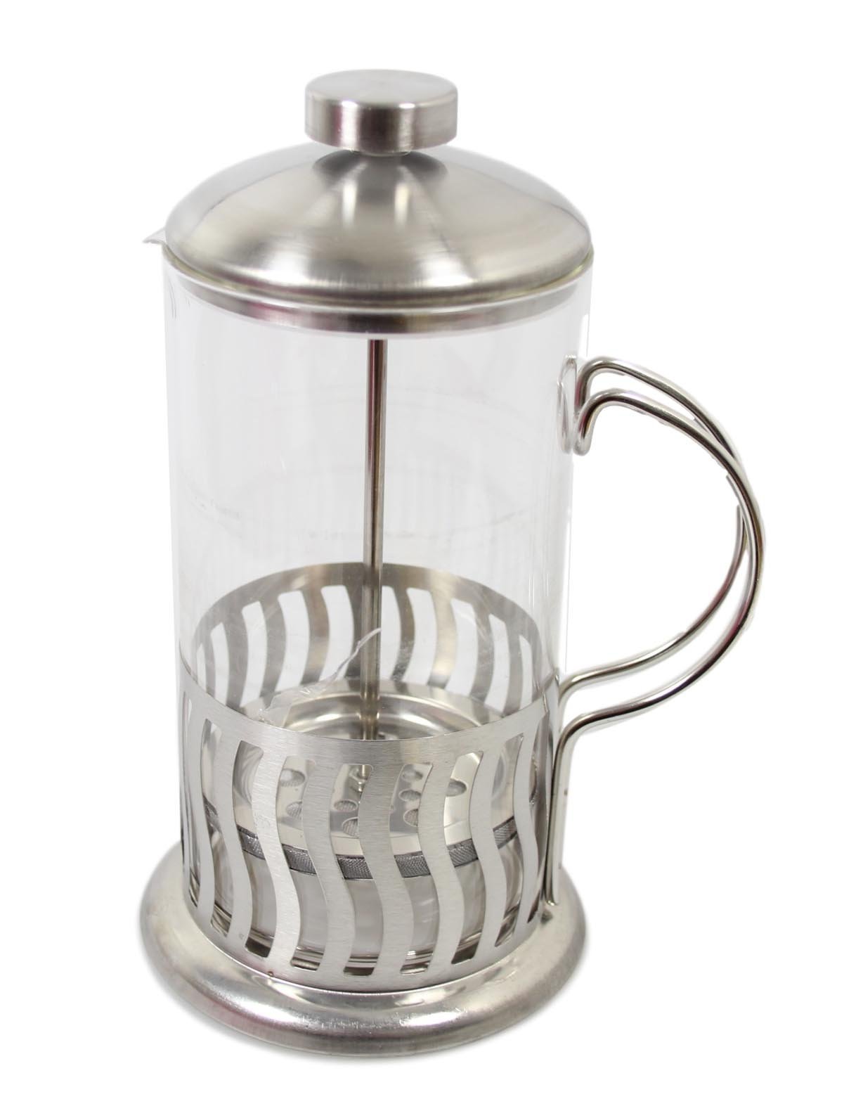 Glass French Press Coffee Maker 600 ml Assorted Designs 5612 (Parcel Rate)