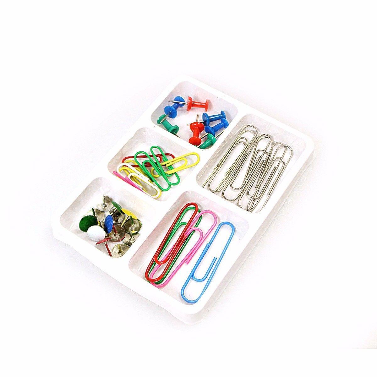 Stationary Supplies Pack of Assorted Paper Clips and Push Pins 0646 (Parcel Rate)