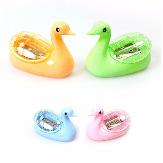 Swan Duck Shaped Pencil Sharpener Assorted Colours 1522 A (Large Letter Rate)