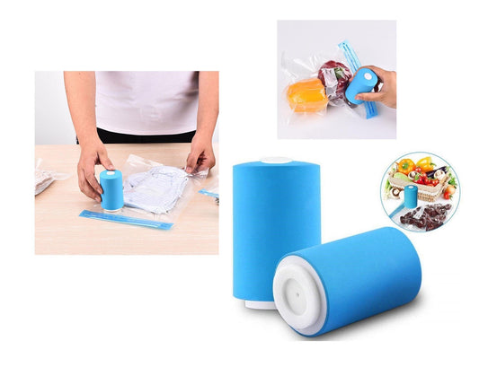 Mini Food Vacuum Bag Sealer USB Rechargeable 9.2 x 5.2 cm 56721 (Parcel Rate)