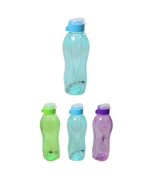 Plastic Water Drinking Bottle 23 cm Assorted Colours 5696 (Parcel Rate)