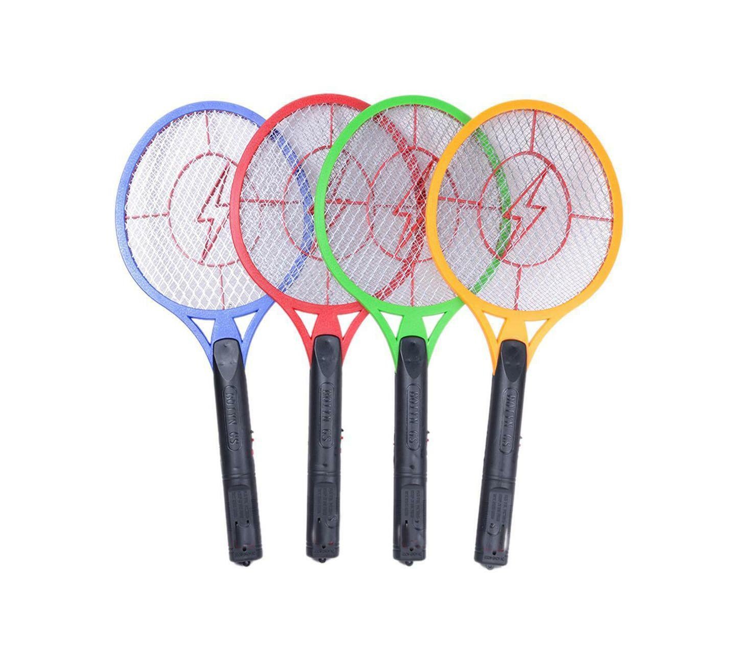 Electric Fly Mosquito Swatter Racket 50 x 21 cm USB Rechargeable Assorted Colours 5799 (Parcel Rate)