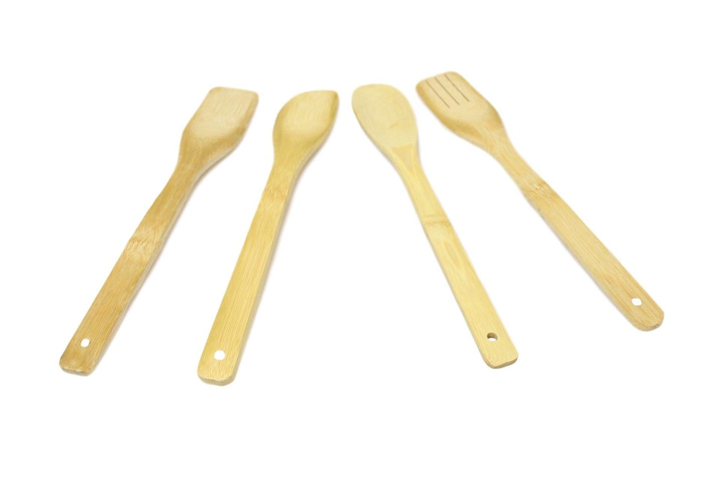 Wooden Baking Cooking Spoon Set Bamboo Kitchen Tools 4 Pack 29cm 5855 (Large Letter Rate)