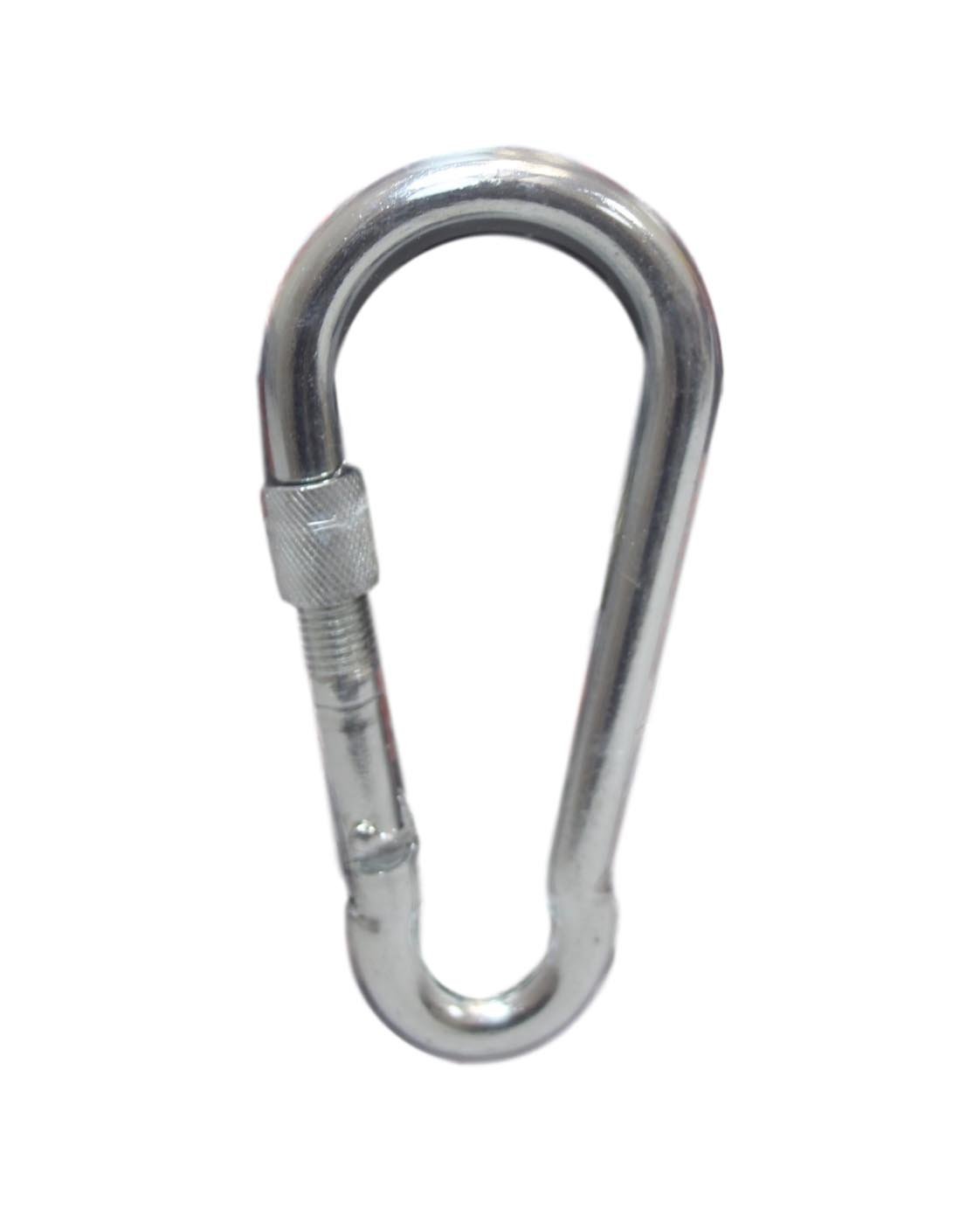 Heavy Duty Chromed Steel Carabiner Camping Fishing Hiking Keychain Hook 140mm 5877 (Parcel Rate)