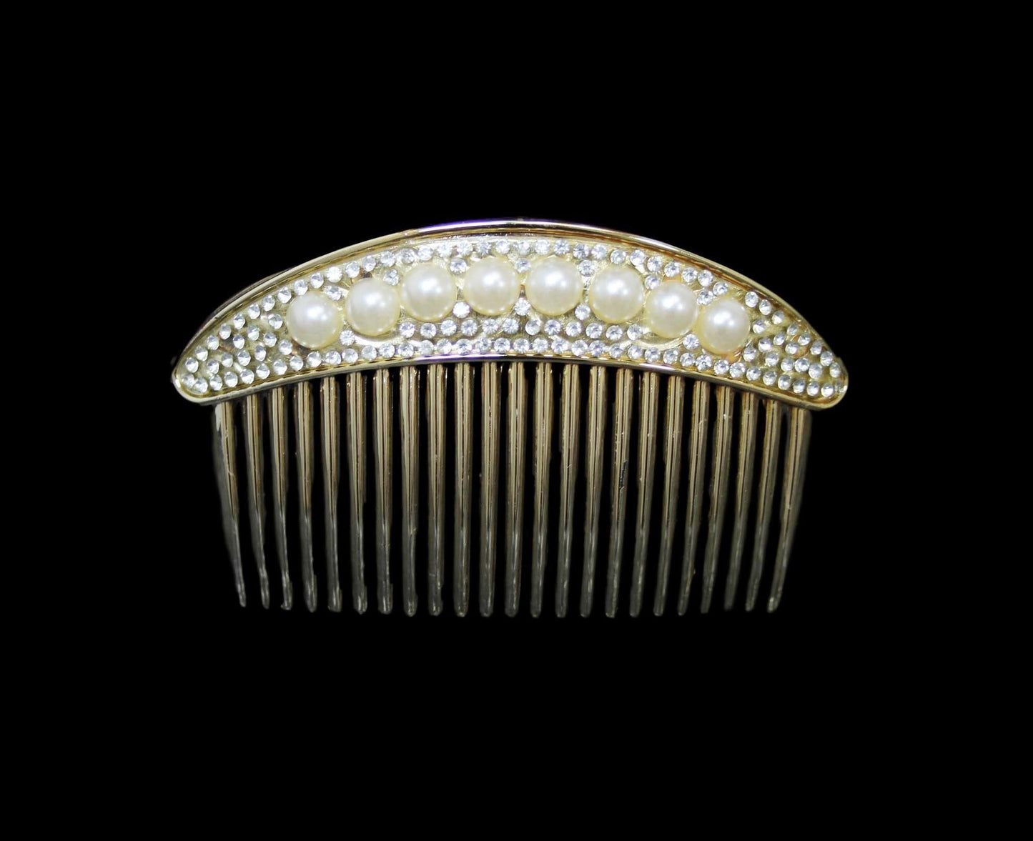 Ladies Women's Gold Plastic Pearl Hair Clip 10 cm Assorted Designs 5986 (Large Letter Rate)