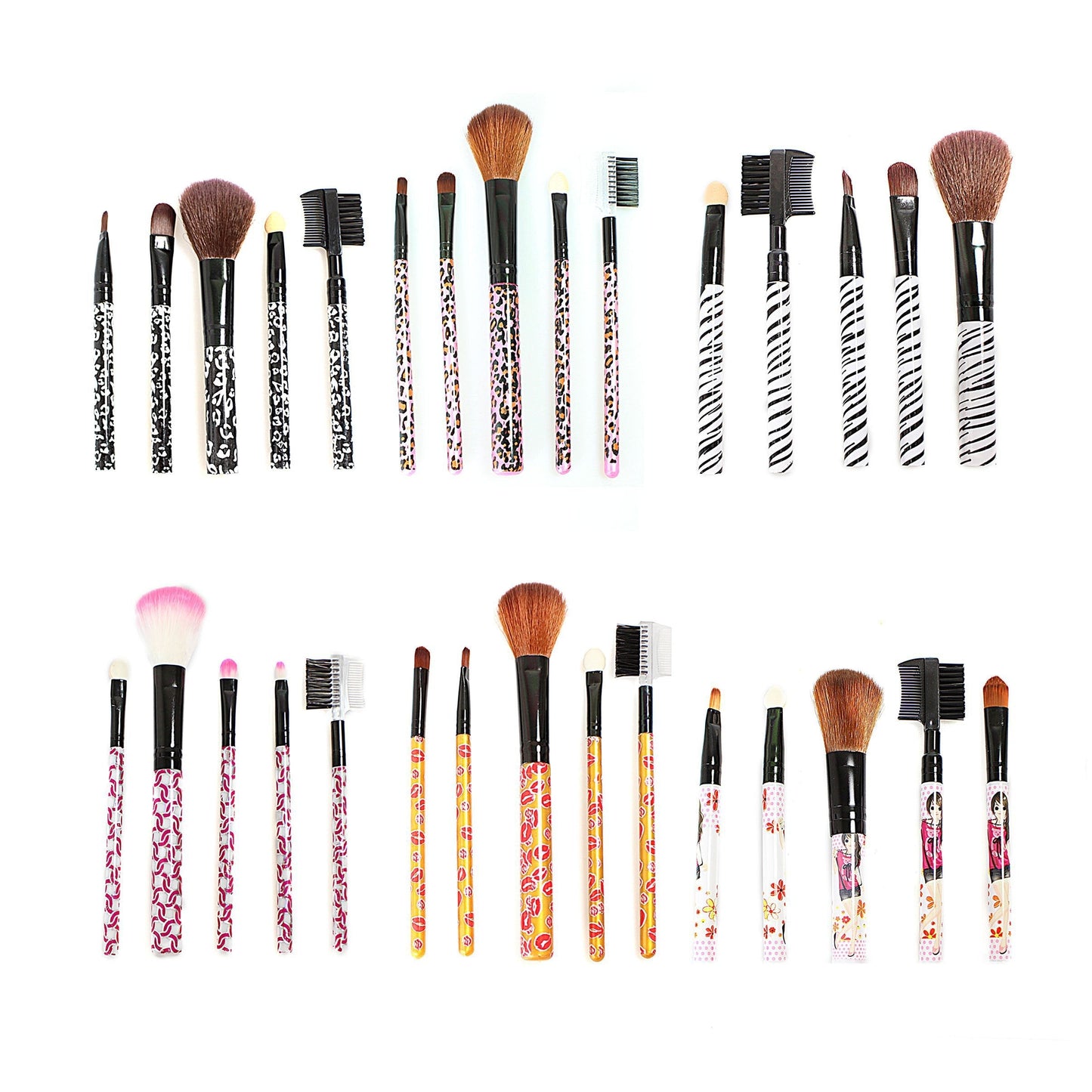 Makeup Cosmetic Brush Set 5 Piece Assorted Designs 2236 (Parcel Rate)