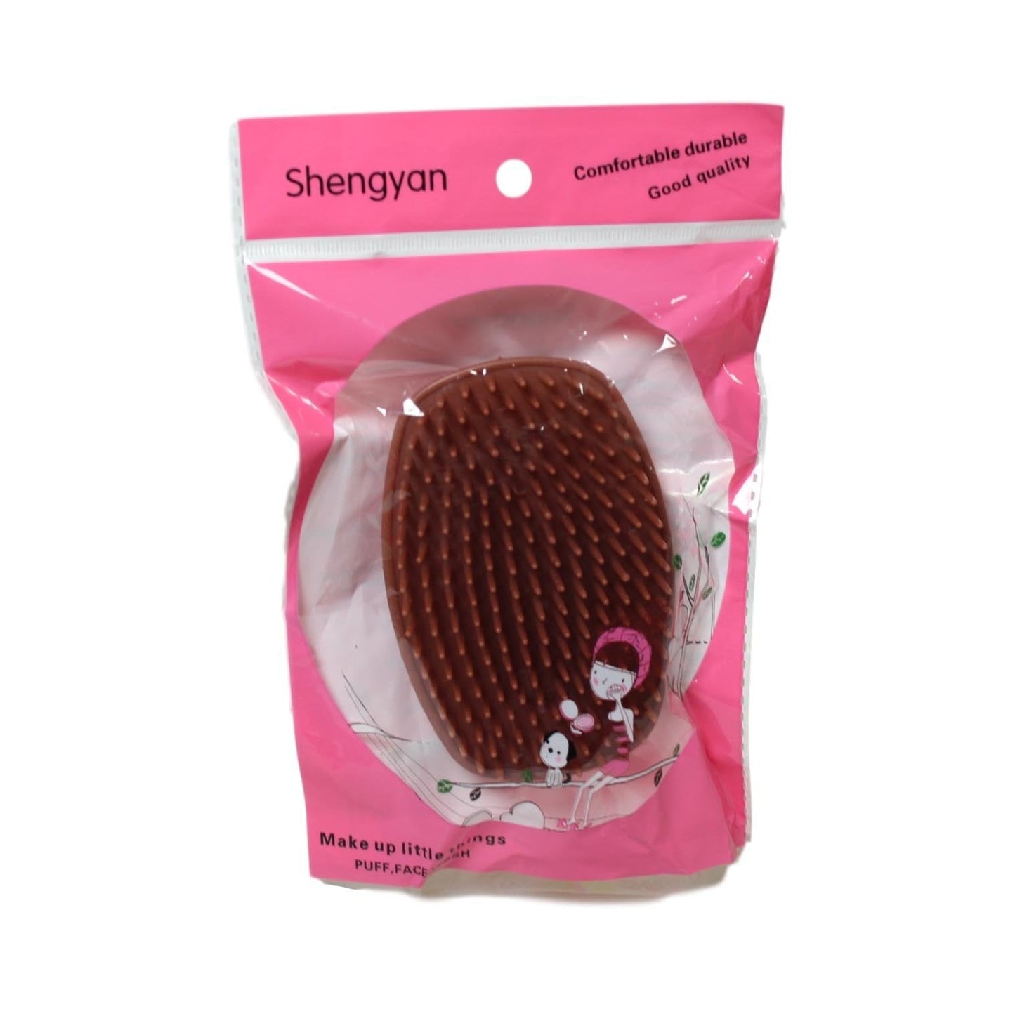 Plastic Shower Hair Scalp Brush 10cm Assorted Colours 6008 (Parcel Rate)