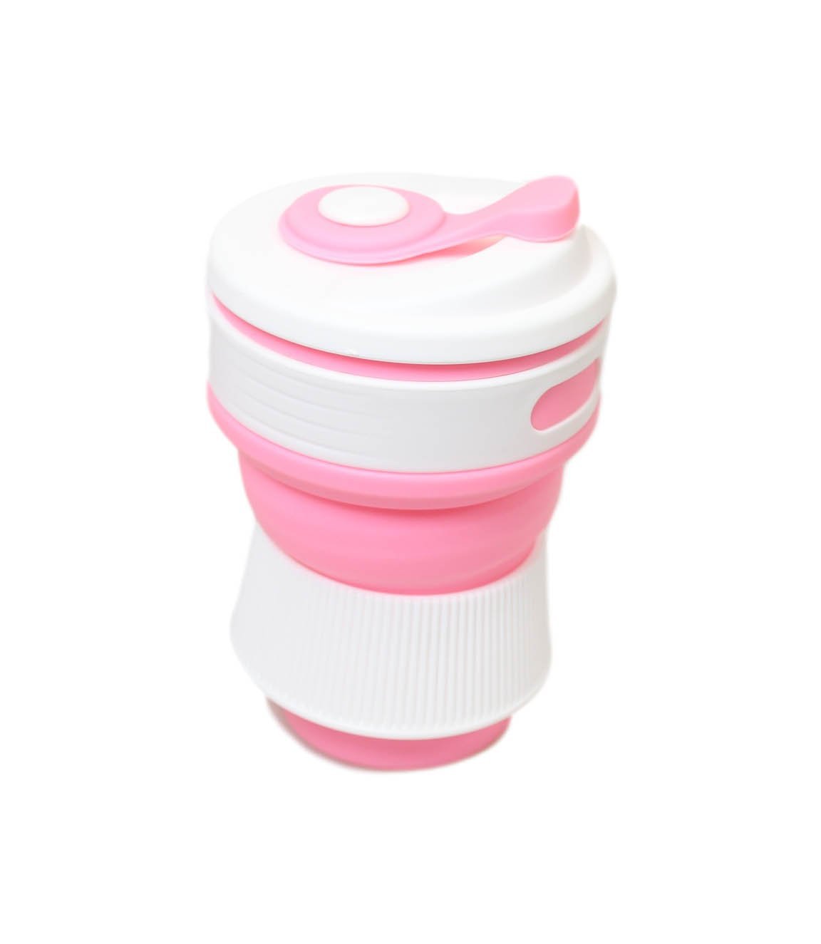 Collapsible Compact Silicone Travel Coffee Drink Cup Mug 350ml Assorted Colours 6013 (Parcel Rate)