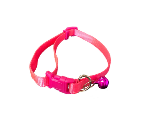 Pet Dog Cat Collar with Bell 10 cm Assorted Colours 6047 (Parcel Rate)