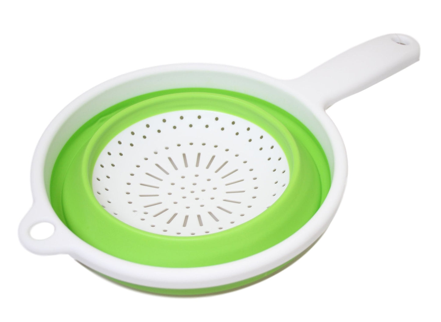 Silicone Plastic Kitchen Collapsible Colander Strainer 3 Colours 2 in 1 Strainer 6208 (Parcel Rate)