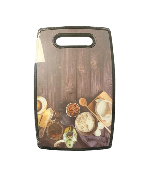 Plastic Kitchen Chopping Board with Printed Design 19.8 x 29.8 x 1.1 cm Assorted Designs 6675 (Parcel Rate)