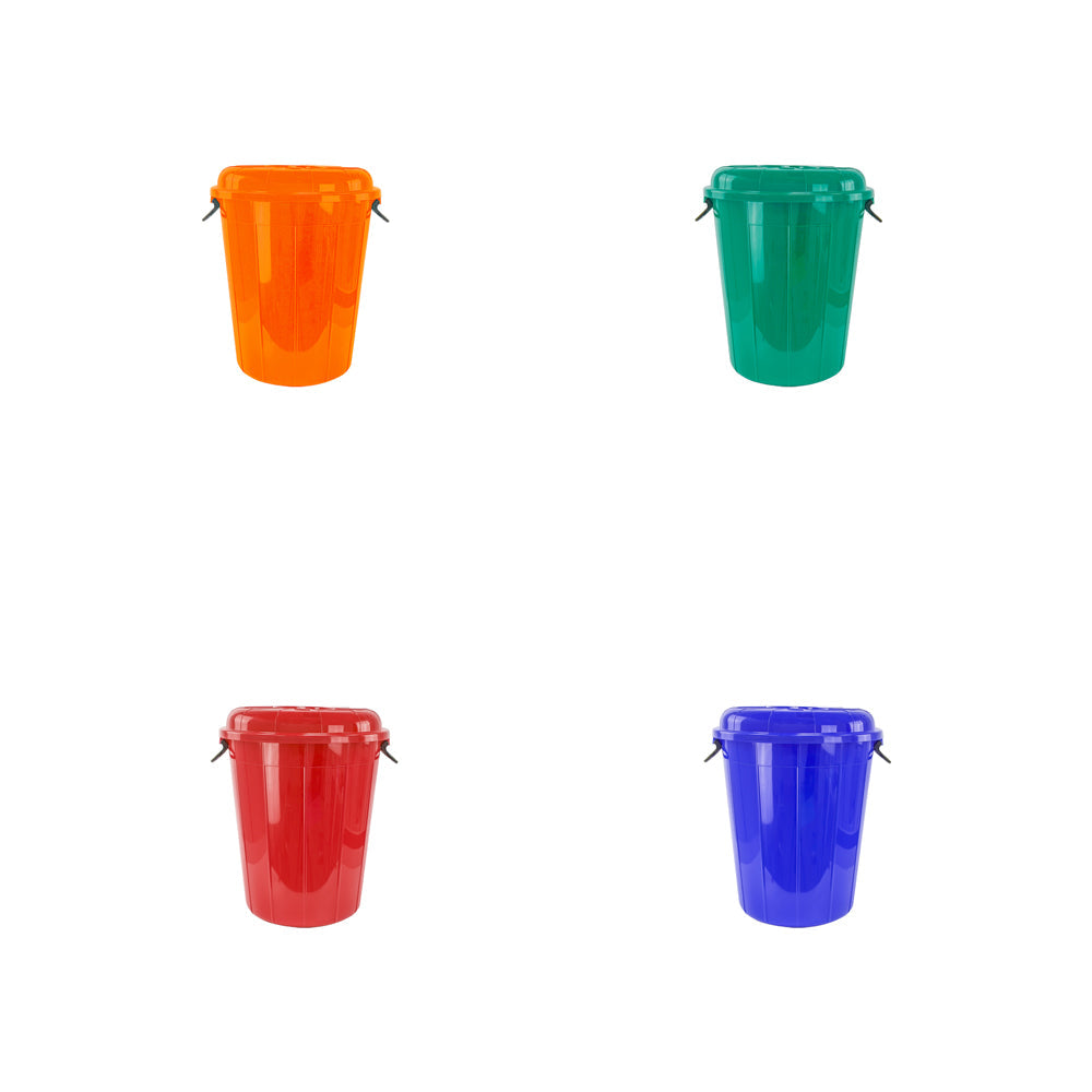 Plastic Eco Storage Drum Bin Bucket with 2 Side Handles 30L Assorted Colours 6930 (Big Parcel Rate)