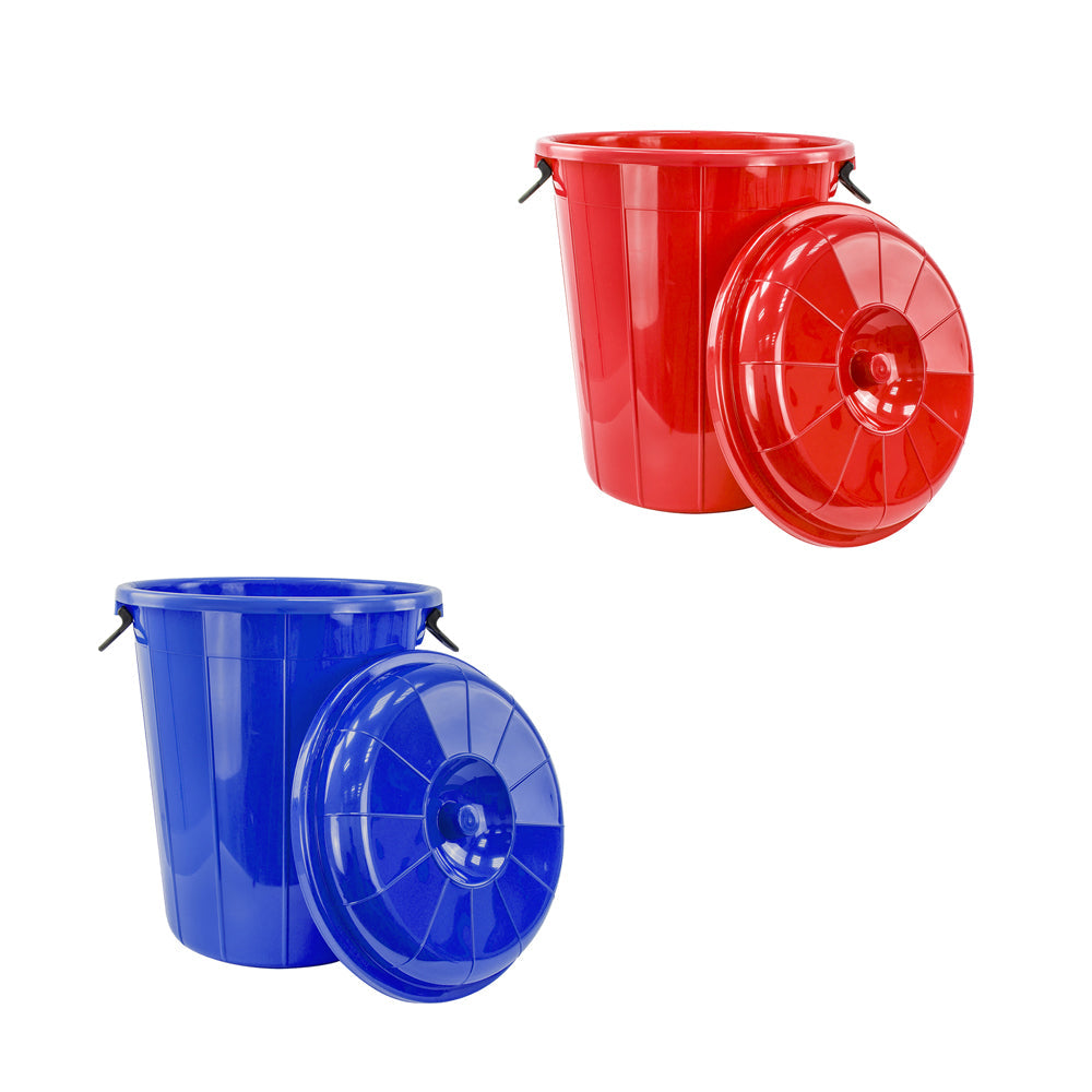 Plastic Eco Storage Drum Bin Bucket with 2 Side Handles 40L Assorted Colours 7704 (Big Parcel Rate)