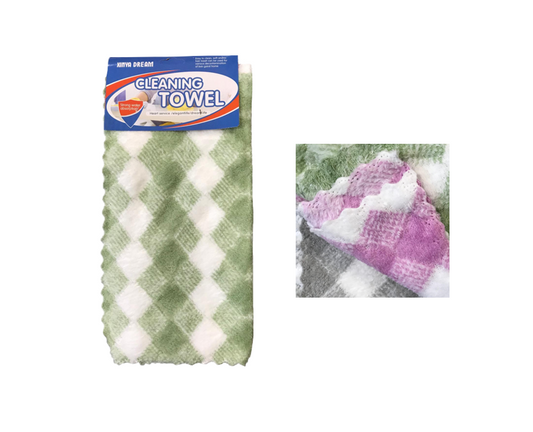 Cleaning Towel Cloth 27 x 28 cm Pack of 3 Assorted Colours 6971 (Parcel Rate)