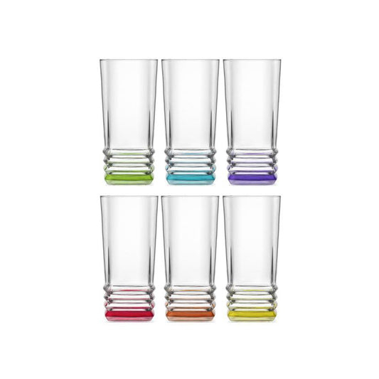 6 Pack Coral Elegan Glasses 335cc 11 1/4 oz 8243 (Parcel Rate)