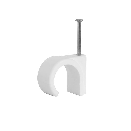 Value Pack Cable Clips Round White 7.0mm 1482 (Large Letter Rate)