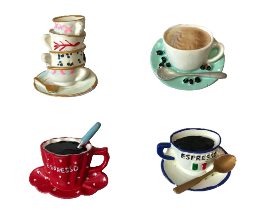 Fridge Magnet Coffee Espresso Cup Design 5 cm Assorted Designs 7048 (Parcel Rate)