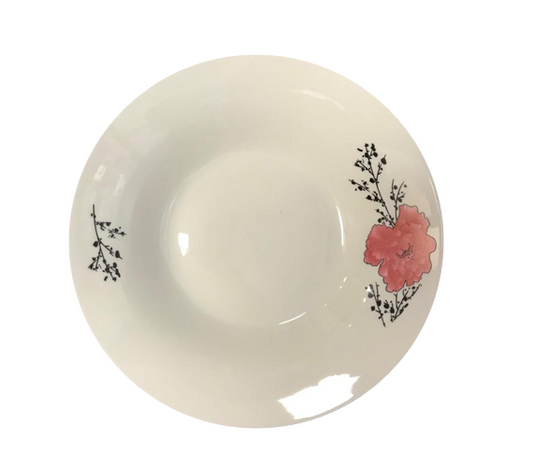 Dining Appetiser Plate Pink Floral Design 20 x 4 cm 7080 (Parcel Plus Rate)