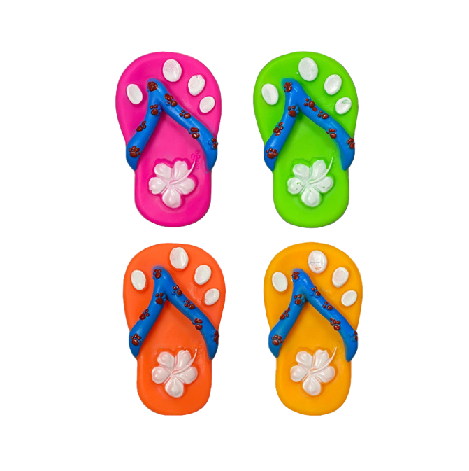 Pet Dog Toy Squeaky Slipper Flipflop 12 cm Assorted Colours 7089 (Parcel Rate)