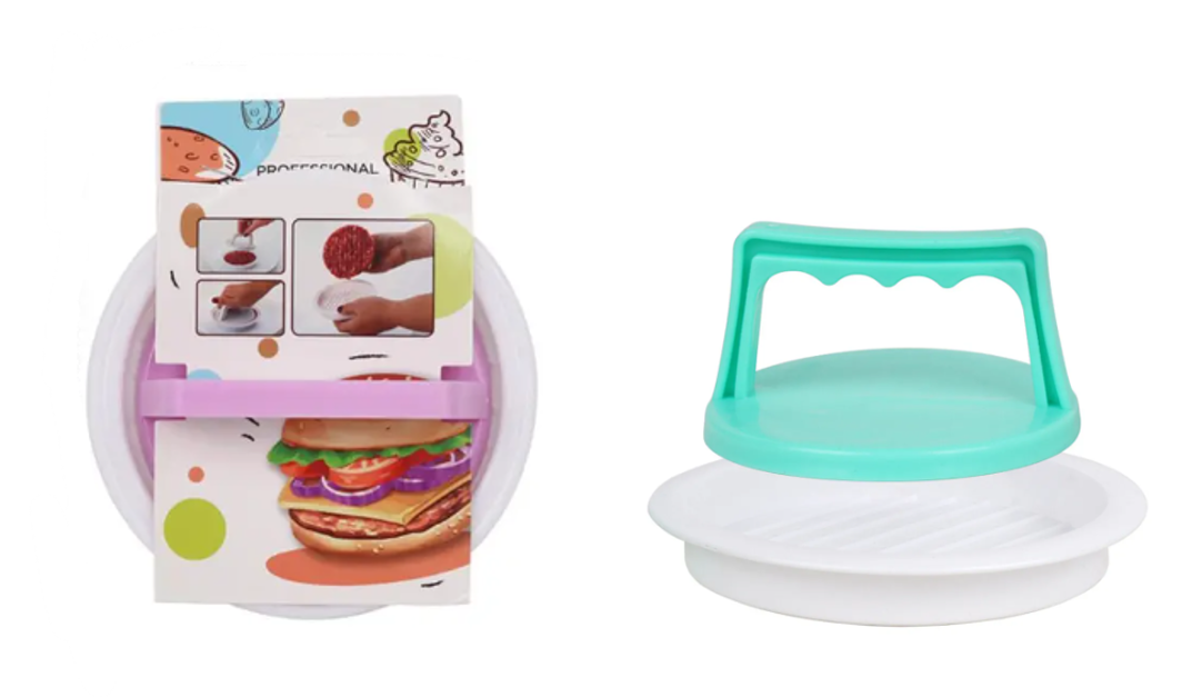 Plastic Meat Burger Patties Press 13 cm Assorted Colours 7297 (Parcel Rate)