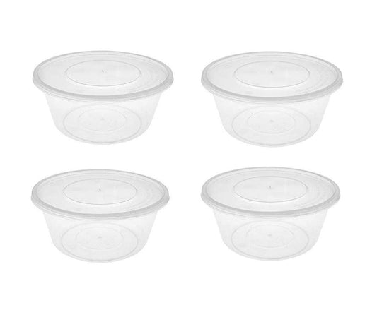 Disposable Plastic Food Container Round Pack of 6 10oz / 300 ml SK29000 (Parcel Rate)