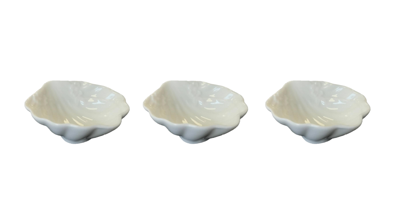 Small Porcelain Appetiser Sauce Dish Bowl 7 cm Pack of 3 Assorted Designs 7524 (Parcel Plus Rate