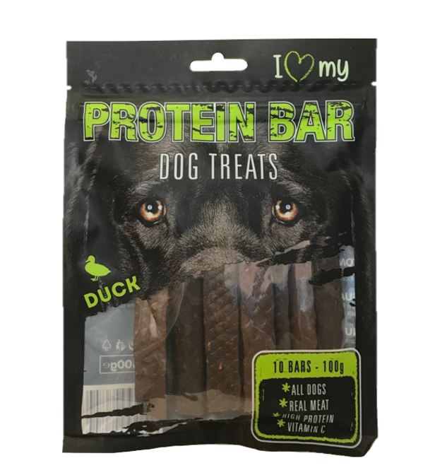 Pet Dog Treats Protein Bar Duck 10 Pack EXPIRY DATE: 25/04/2025 76704 / 76858 (Parcel Rate)