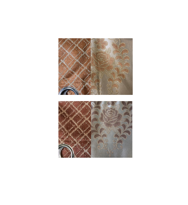 Room Fabric Window Curtain European Style Rose Design 140 x 240 cm Assorted Colours 7703 (Parcel Rate)