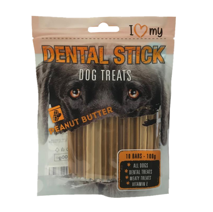 Pet Dog Treats Dental Sticks Peanut Butter 100g EXPIRY DATE: 15/04/2025 77107 (Parcel Rate)