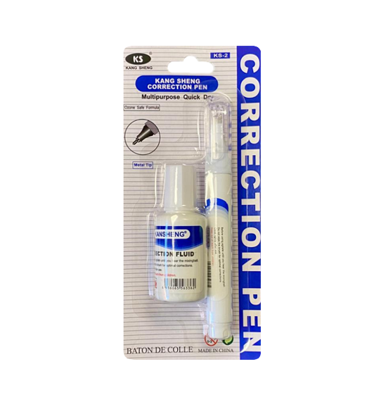 White Liquid Correction Pen and Fluid Pot Pack of 2 7804 (Large Letter Rate)