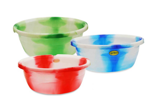 DC Plastic Washing Bowl Basin Tub Tie Dye 10" Assorted Colours 786270 / 786987 (Parcel Rate)