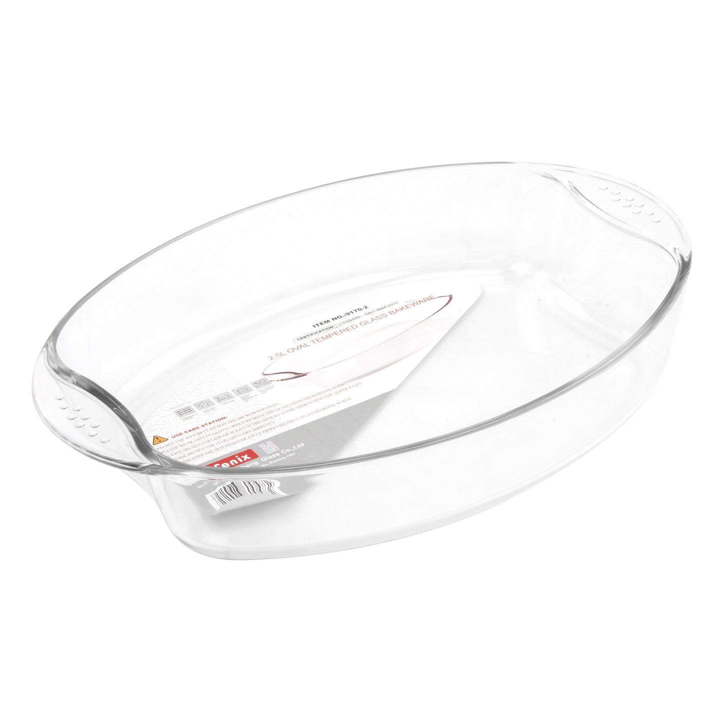 Oval Glassware Kitchen Baking Cooking Roaster Tempered Glass Dish 2.5 Litre 35 x 24 x 6.5cm (Parcel Rate)